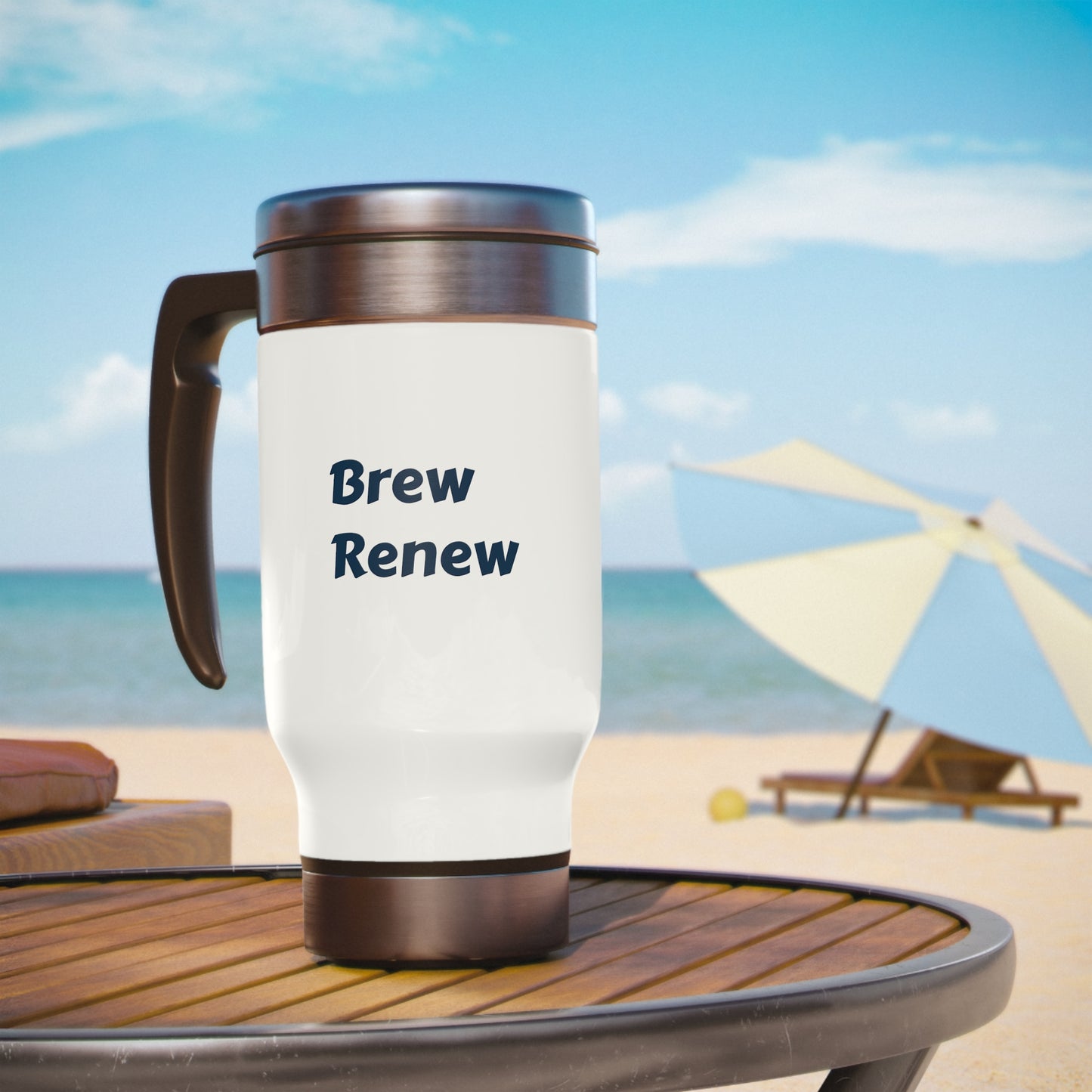 Brew-Renew Stainless Steel Travel Mug with Handle, 14oz