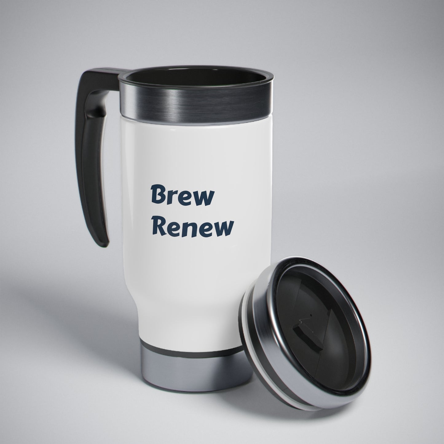 Brew-Renew Stainless Steel Travel Mug with Handle, 14oz