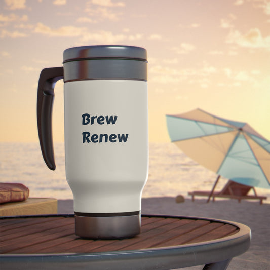 Brew-Renew Stainless Steel Travel Mug with Handle, 14oz